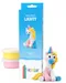 Hey Clay, Rainbow Unicorns, Lighty, set creativ, 3 cutii de plastilina