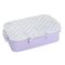 Kayokki, cutie de pranz compartimentata, 23-7-17 cm, 1200 ml, carouri, alb-violet