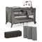 Kinderkraft, Joy 2, patut de volaj cu accesorii, 3in1, Dark Grey