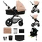 Kinderkraft, Moov 2, Air Wheels, carucior multifunctional 4in1, Sand Beige