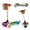Kinderkraft, Raket, trotineta cu 3 roti LED, Beige