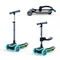Kinderkraft, RAKET UP, trotineta LED cu 3 roti cu sezut, 2in1, Blue