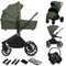 Lionelo, Mika Plus, carucior multifunctional, 3in1, Green Olive