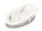 MimiNu, Soft, set: protectie universal pentru gondola, patut, cos de Moses + saltea + perna, ecru, 0-6 luni