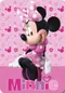 Minnie Mouse, patura polar, roz, 100-140 cm