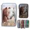 Miss Melody, penar triplu cu rechizite scolare, albastru LED