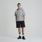 Pantaloni scurti regular negri cu snur NOWEAR