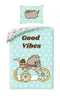 Pusheen, set lenjerie de pat single, 140-200 cm, menta verde