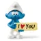 Schleich, Pre School Smurfs, Strumf cu inscriptia I Love You, figurina, 20823