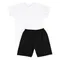 Set pentru baieti, Tricou, Pantaloni scurti, alb-negru, Tup Tup