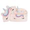 Smiki, Glow Girl, geanta de cosmetice din plus cu masca de dormit, unicorn