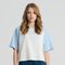T-shirt crop top cu imprimeu NOWEAR