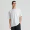 Tricou basic alb cu croiala relaxed NOWEAR