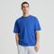 Tricou basic albastru cu croiala relaxed NOWEAR