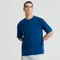 Tricou basic bleumarin cu croiala relaxed NOWEAR
