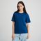 Tricou basic bleumarin din bumbac NOWEAR