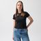 Tricou din bumbac cu croiala scurta NOWEAR