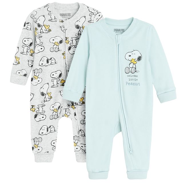 Cool Club, Pijama tip salopeta pentru baieti, mix, Snoopy, set, 2 buc.