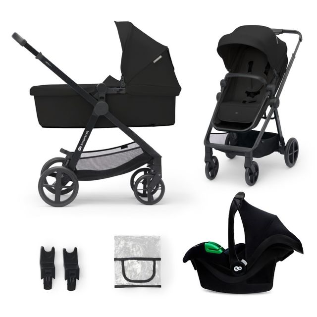 Kinderkraft, Newly 3in1 Mink Pro, carucior multifunctional 3in1, Classic Black