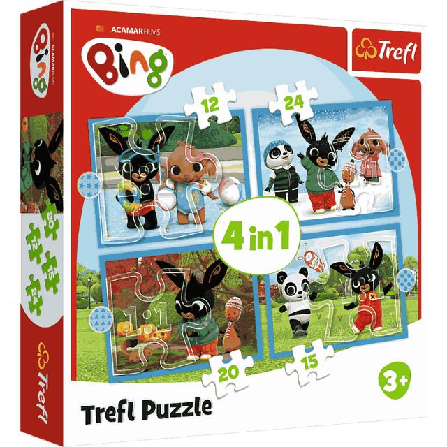 Trefl, Bing, puzzle 4in1, 71 piese