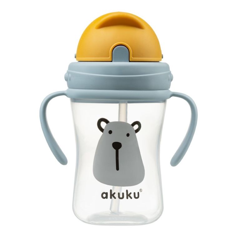 Akuku, cana cu pai din silicon si supapa mobila, urs, 300 ml