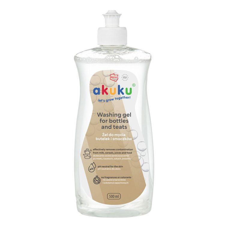 Akuku, gel pentru curatarea biberoanelor si tetinelor, 500 ml
