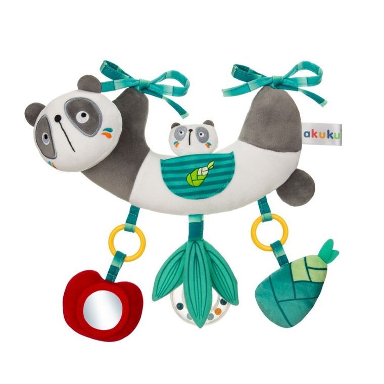 Akuku, jucarie senzoriala, pandativ pentru patut, panda