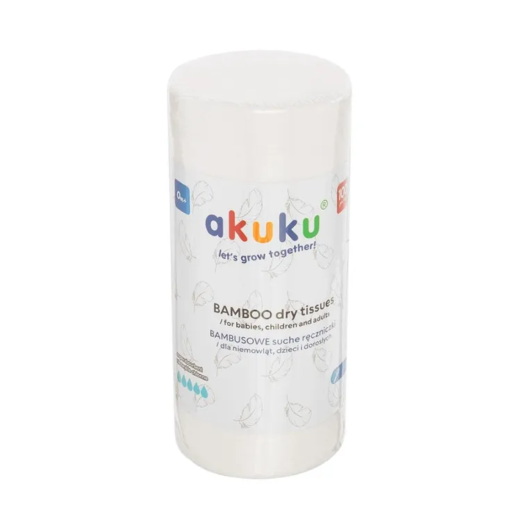 Akuku, prosoape de bambus pentru bebelusi, 18-25 cm, 100 buc.