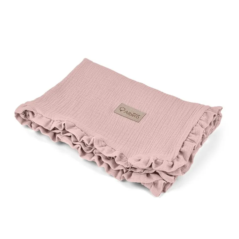 Albero Mio, patura cu volane, roz, 80-100 cm