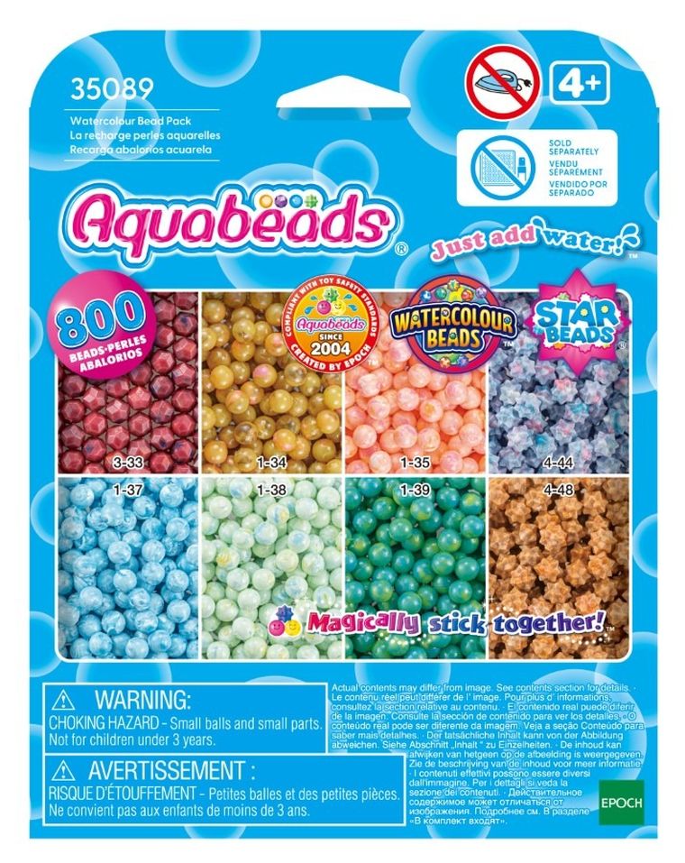 Aquabeads, Margele colorate, margele de apa, set suplimentar, 800 elemente, 6313750