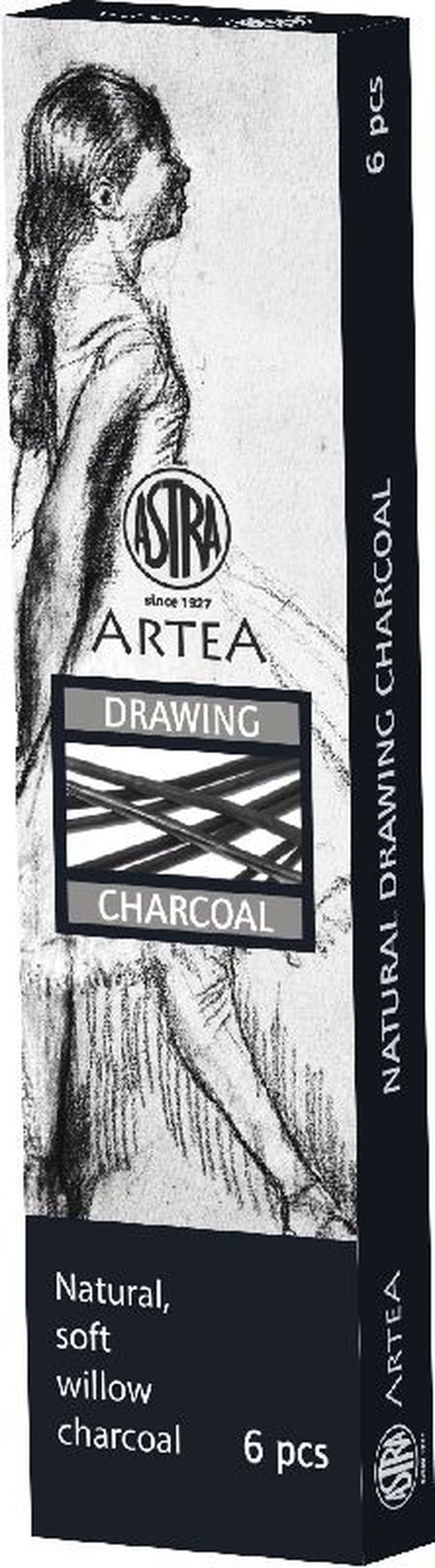 Astra, carbune de desen natural, 6 buc.