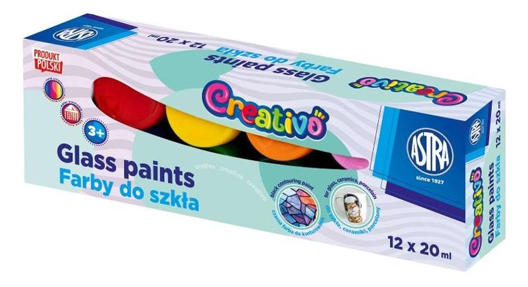Astra, Creativo, vopsele de sticla, 12-20 ml