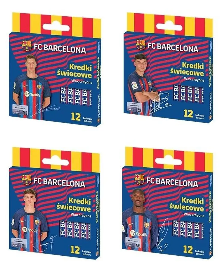 Astra, FC Barcelona, creioane cerate, 12 culori