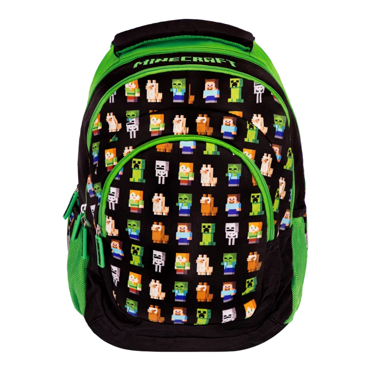 Astra, Minecraft, rucsac pentru scoala cu 3 compartimente