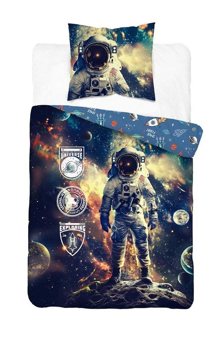 Astronaut, set lenjerie de pat single, 140-200 cm