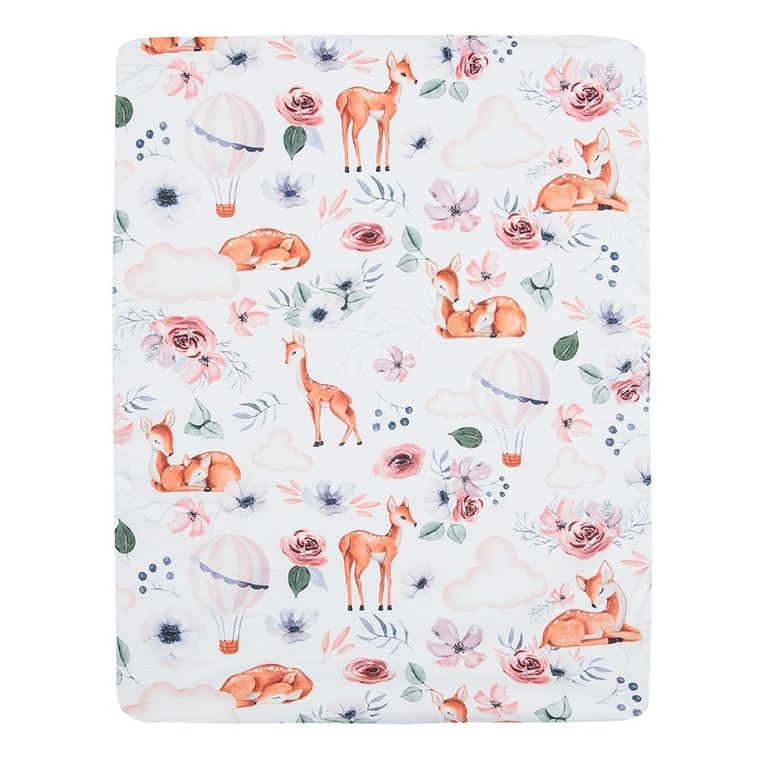 BabyMatex, Caprioare, cearceaf de bumbac, 75-35 cm