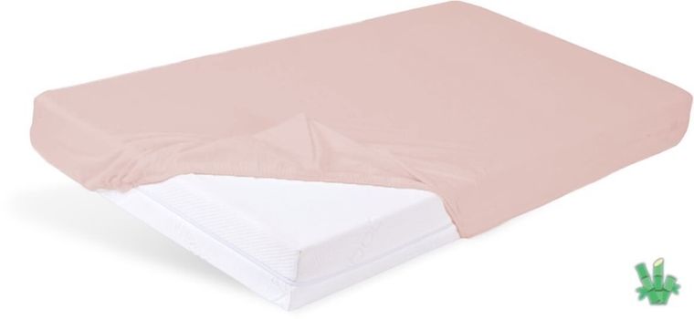 BabyMatex, cearceaf cu elastic din bambus, 80-160 cm, roz