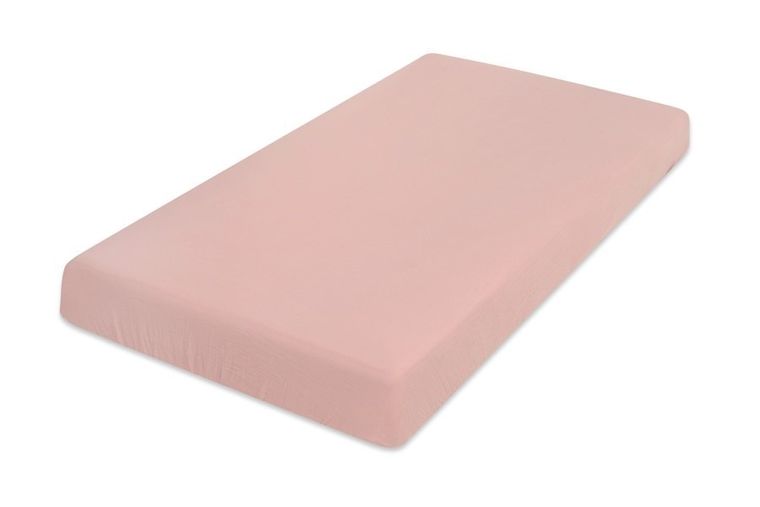BabyMatex, cearceaf cu elastic muselina, 70-140 cm, roz