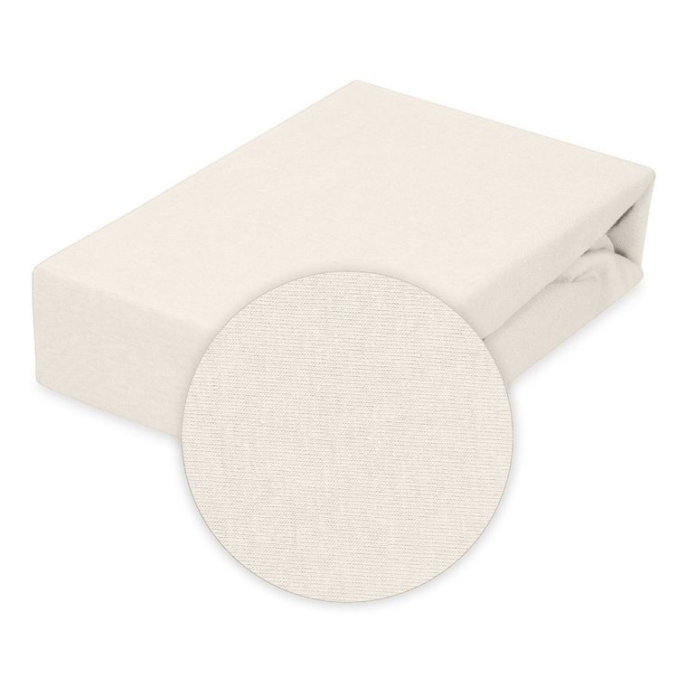 Babymatex, cearceaf jersey cu elastic, ecru, 60-120 cm
