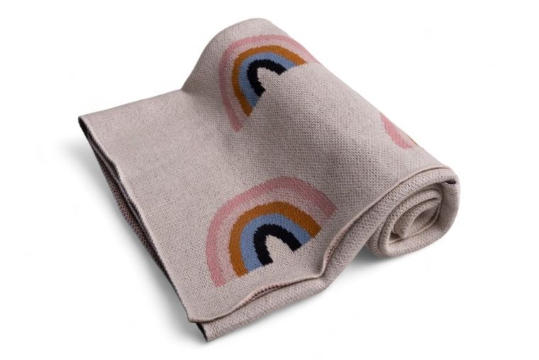 Babymatex, Curcubeu, patura din bumbac, 80-100 cm