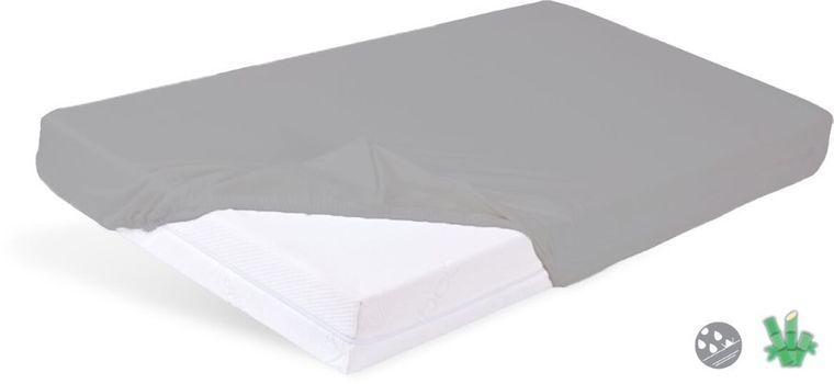 BabyMatex, pad igienic, cearceaf din bambus impermeabila, 80-160 cm, gri