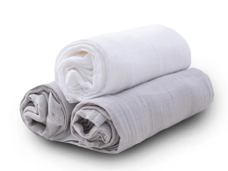 Babymatex, scutece din muselina, gri, 70-80 cm, 3 buc.