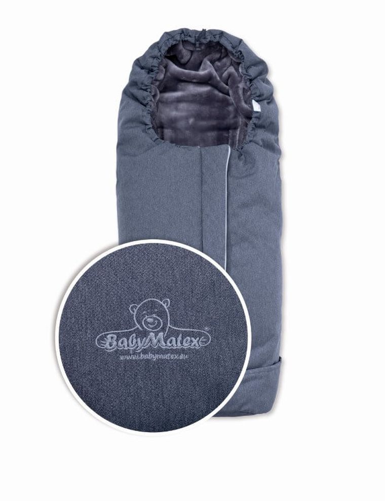 BabyMatex, Triton, Footmuff, sac de dormit de iarna pentru carucior, bleumarin