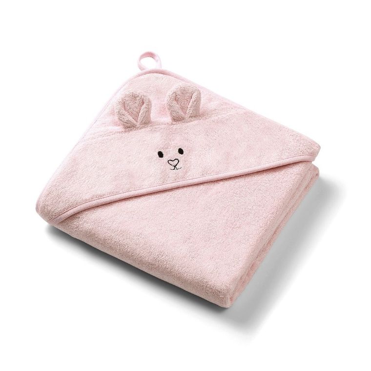 BabyOno, Halat de baie din bambus cu gluga, roz, 100-100 cm