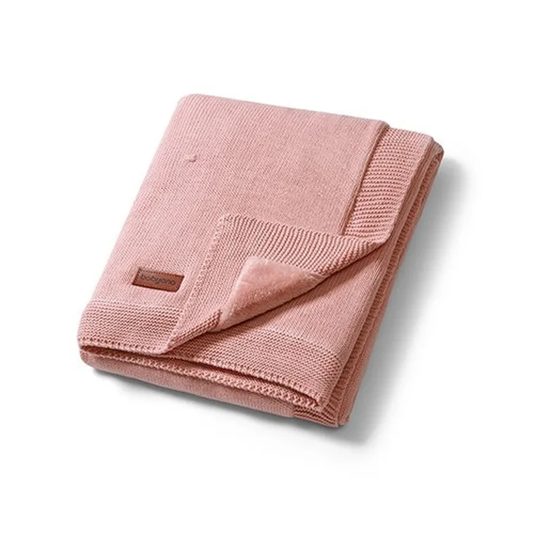 BabyOno, Patura din bumbac cu captuseala din flanela, roz, 75-100 cm