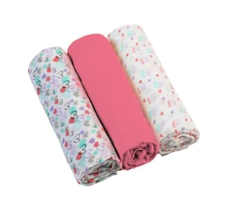 BabyOno, scutece din muselina, roz inchis, 3 buc.