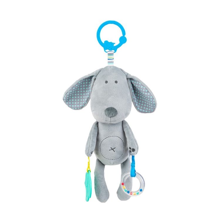 Balibazoo, catelusul Beniamin, jucarie cu agatatoare, gri