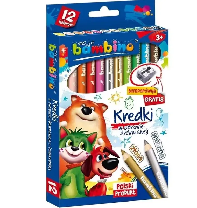 Bambino, creioane, 12 culori