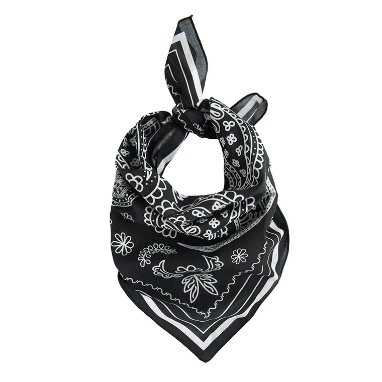 Bandana negru din bumbac unisex NOWEAR