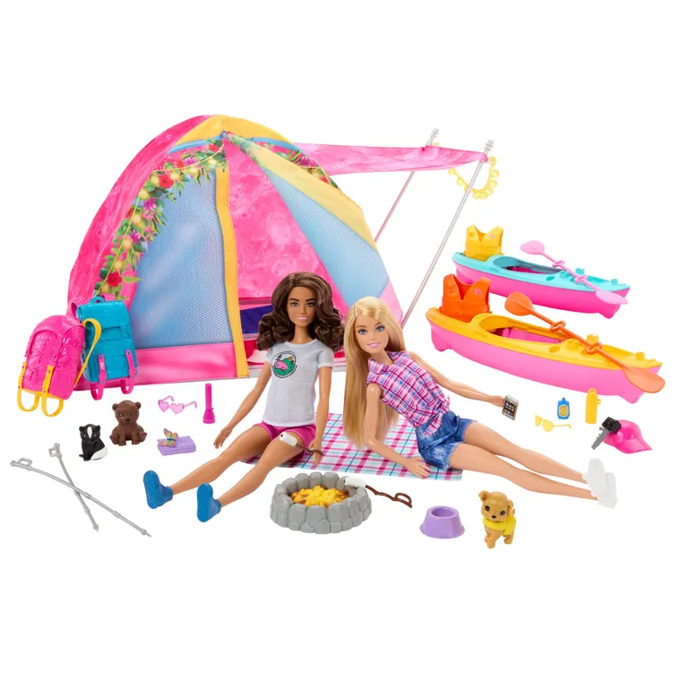 Barbie, Bivuac, set cu 2 papusi si accesorii